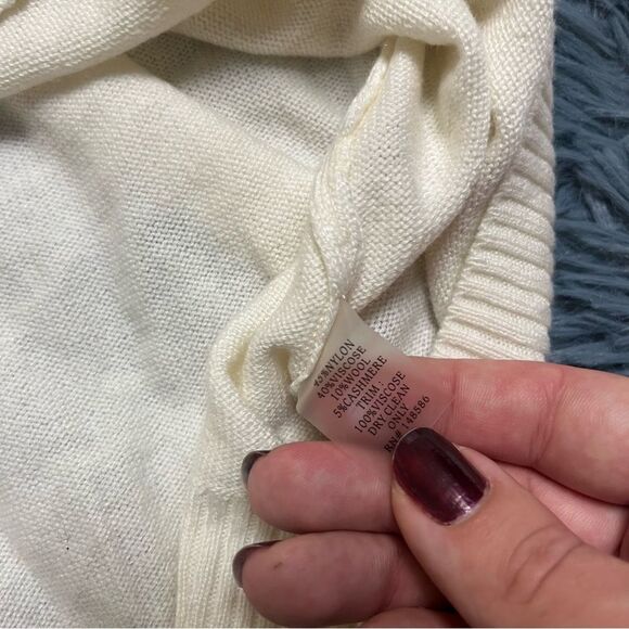Prins Wool Cashmere Ruffle Sweater Size L - Picture 3 of 5